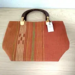 新品　タグ付き　トートバッグ　八重山工芸　みんさー織り