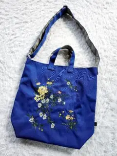スーパーハッカ　グレンタ　花柄刺繍　ショルダーバッグ