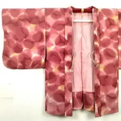 【美品】羽織 正絹 縮緬 ちりめん 身丈75 裄63 紫 ワインレッド