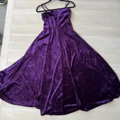 パープル ベルベット ドレス