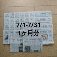 毎日小学生新聞　7/1-7/31　1ヶ月分