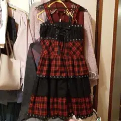 本日のみ最終値下げ　アクシーズファム　タータンチェック　ワンピ Fサイズ　美品