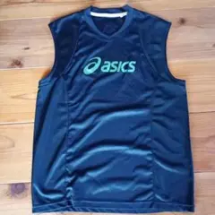 asics ノースリーブシャツ 黒