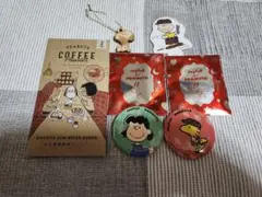 スヌーピー ジョイフル 缶バッジ 珈琲付 5点セット