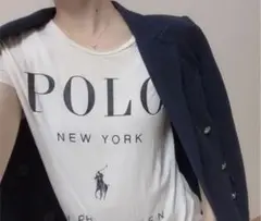 シンプルが1番♡ラルフローレン ビッグロゴ&ビッグポニーTシャツ ホワイト