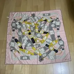 caltierシルクスカーフ チェーンデザイン　時計