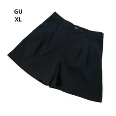 GU チノタック ショートパンツ キュロット 大きいサイズ 黒 XL