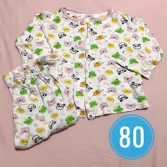 ベビー パジャマ 動物柄　女の子　上下セット 80