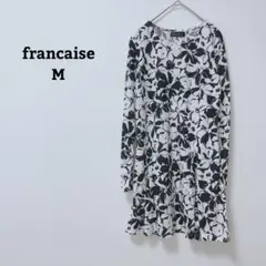 タグ付き　francaise　チュニック　カットソー　花柄　長袖　薄手　Ｍ