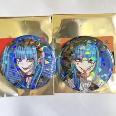 HUNDRED LINE最終防衛学園タワレコ ホログラム缶バッジ 飴宮怠美2種