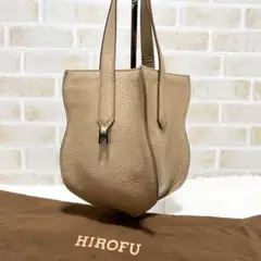 ✨美品 希少カラー HIROFU ヒロフ ヌーボラ トートバッグ シボ革 H金具 ヌーヴォラ】レザートートバッグ M 本革（商品番号：P25-20919
