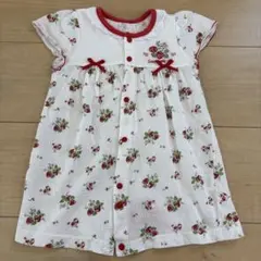 ベビー服　いちご柄　サイズ50〜60 綿100%