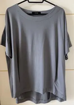【未使用】Le souk カットソー　接触冷感　半袖　シャツ　グレー