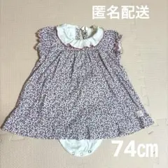 プチバトー　花柄　ロンパース