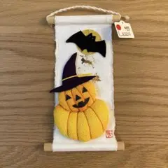 ハロウィン ちりめん細工 かぼちゃとコウモリ
