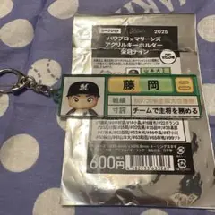 千葉ロッテマリーンズ　パワプロ　コラボ キーホルダー　#7 藤岡裕大