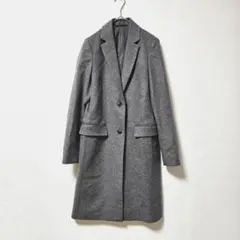 【UNIQLO】ユニクロ ウールカシミヤ チェスターコート グレー (M)