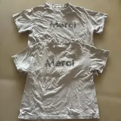 【100&110】 Merci Tシャツ 2枚セット (M, S)