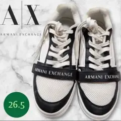 Armani Exchange スニーカー 26.5cm ホワイト/ブラック
