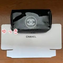 【新品】CHANEL シャネル ノベルティ ポーチ ブランド ブラック エナメル