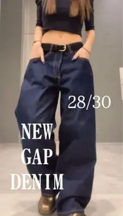 GAP スーパーバギーデニム　ダークリンス 28W30L