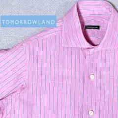 【美品】TOMORROWLAND リネン混 シャツ ワイド 夏素材 37