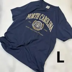 OBLO ネイビー Tシャツ Lサイズ