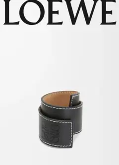 LOEWE ブラック カーフスキン ブレスレット スラップ ブレスレット スモール (カーフ) ブラック - LOEWE