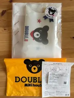 【新品未使用】DOUBLE.B クマデザイン お食事エプロン 日本製