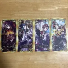 悪魔執事と黒い猫　タロット風カード4枚セット