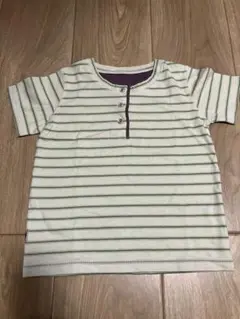 白緑ストライプ 半袖Tシャツ
