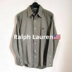 Ralph Lauren Blake M オリーブグリーン長袖シャツ USA古着