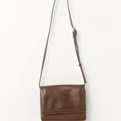 【EFOLE】フェイクレザー　パイピング　フラップ　ショルダーバッグ