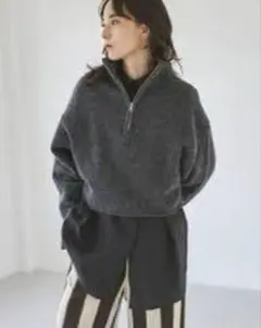 TODAYFUL ウールニット ハーフジップ