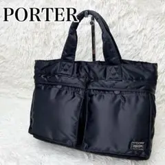 未使用級 PORTER タンカー ミニトートバッグ ハンドバッグ ブラック