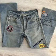 Levi's 517日本製ブーツカットデニム 28インチカスタムペイント補修あり
