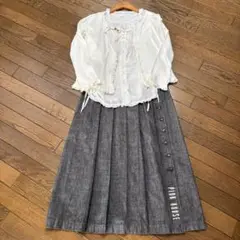ピンクハウス/フリルリボンブラウスほぼ未使用！/ヴィンテージ/インゲボルグ