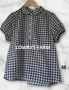 LOWRYS FARM ギンガムチェック柄 半袖シャツ M