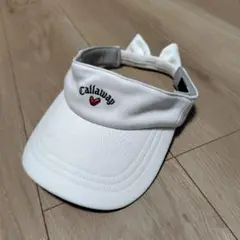 Callaway ホワイトリボンバイザー　ラブキャロウェイ