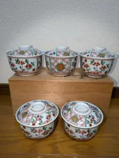 鉢■平安 萬珠堂製 砂高台 赤絵鷺花唐草紋丸鉢 古美術 骨董品■ m44725264448_1.jpg?1725806449