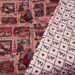USAコットン　アメリカンカントリー　 farm&ホルスタイン　2点set