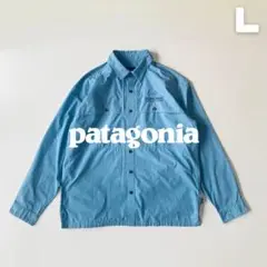 Patagonia 2010年 L/Sアイランド ホッパーシャツ タイ製 L 青