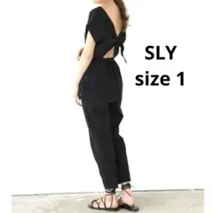 SLY スライBACKTIEコンビネゾン オールインワン 背中空き 黒 サイズ1