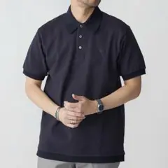 LACOSTE×SHIPS 別注 クラシック ニットリブ ポロシャツ ネイビー