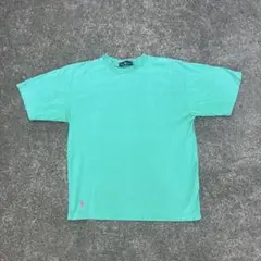 【90s】Ralph Lauren ターコイズ Tシャツ 希少 古着 短丈