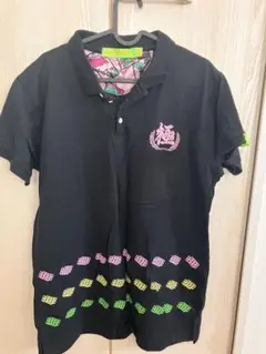 極道神風蹴　ヤクザカミカゼキック ポロシャツ 黒