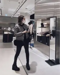 TAION☆EXTRA グレー×ファーグレー Lサイズ