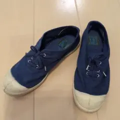 ベンシモン ネイビー キャンバススニーカー