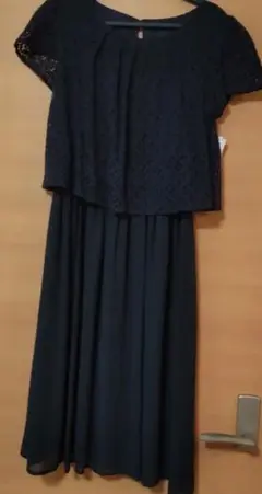 ドッキングワンピース☆ レース ネイビー