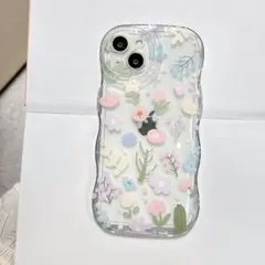 花　草花　iPhone14　Pro　雲　もくもく　なみなみ　ゆるい　透ける　韓国